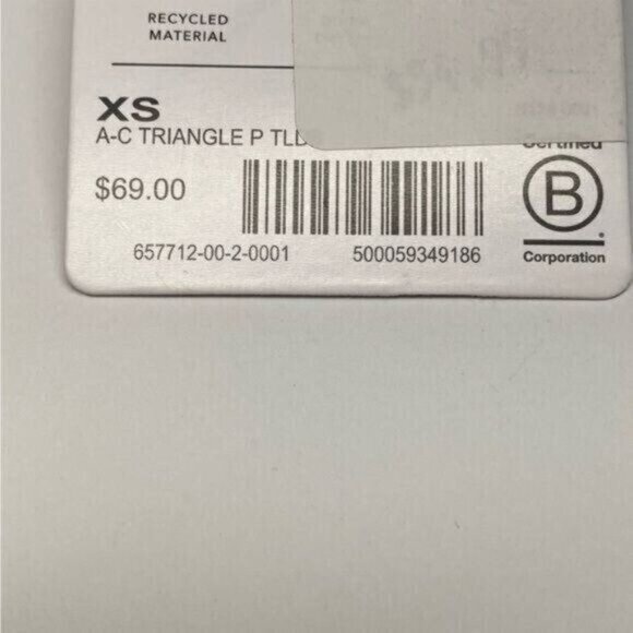 Athleta Womens A-C Triangle Tankini Top Swim Tank XS Floral Blue Beachy - Picture 8 of 12